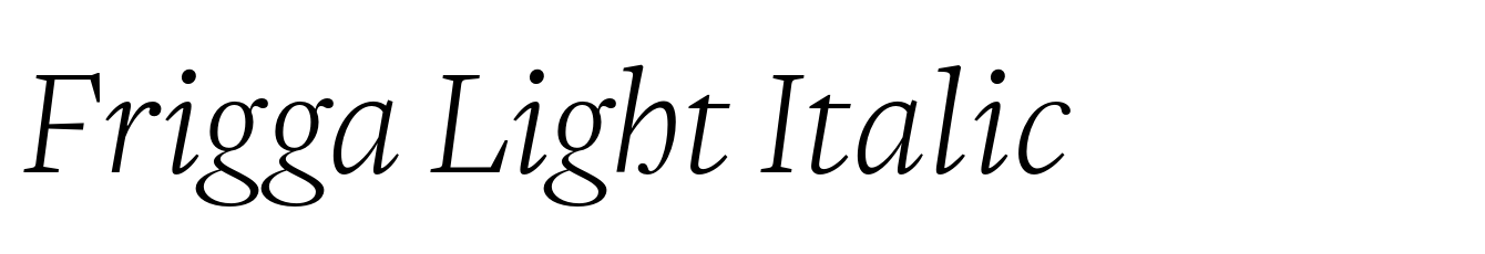 Frigga Light Italic